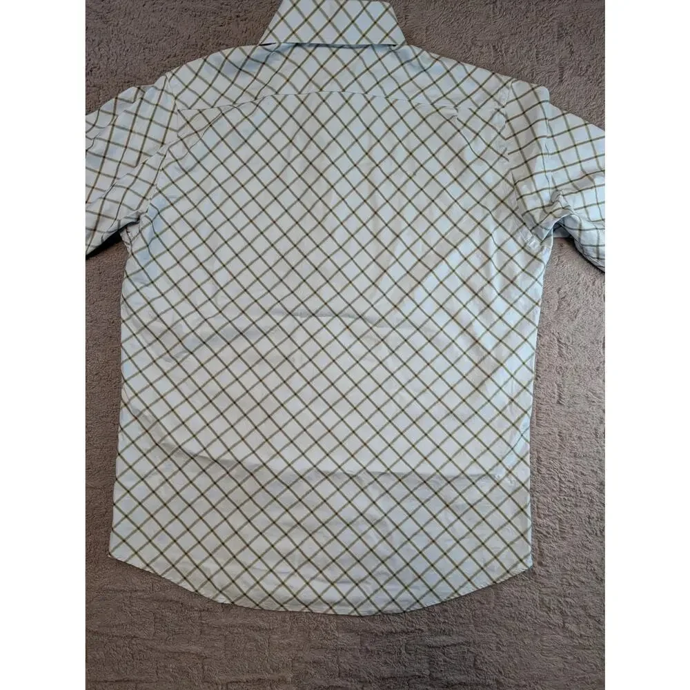 Men's Banana Republic Button-up Shirt, Blue/Brown - Size L